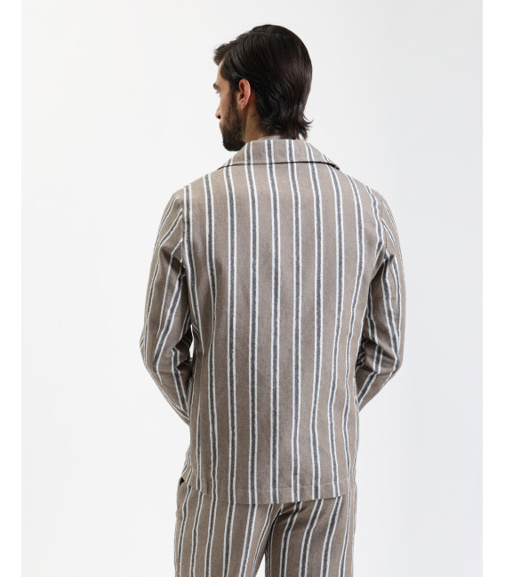 Deconstructed blazer in stripes