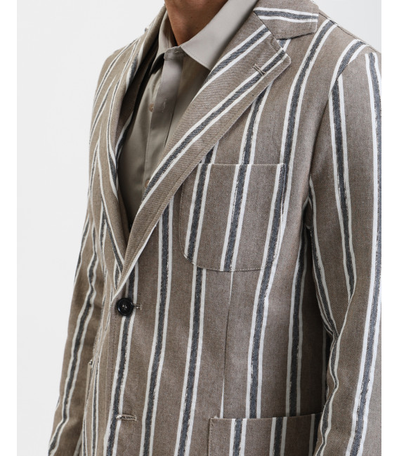 Deconstructed blazer in stripes