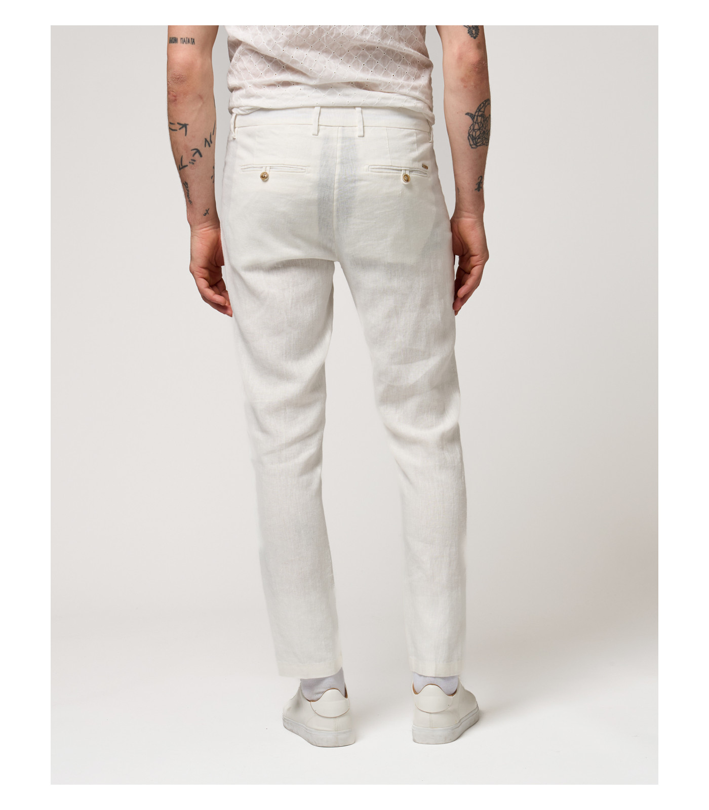 Linen trousers with drawstring Gianni Lupo