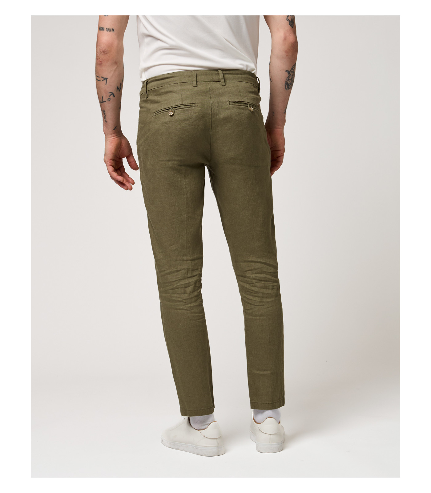 Linen trousers with drawstring Gianni Lupo