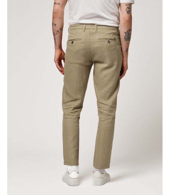 Pantalone in lino con laccio