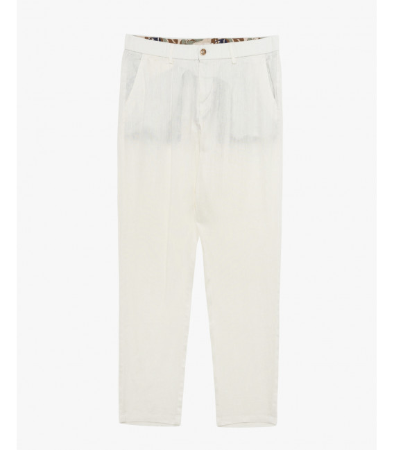 Slim fit linen trousers