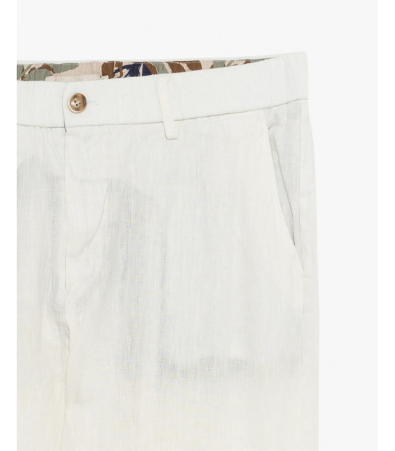 Slim fit linen trousers