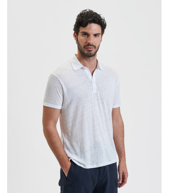 Polo in jersey di lino