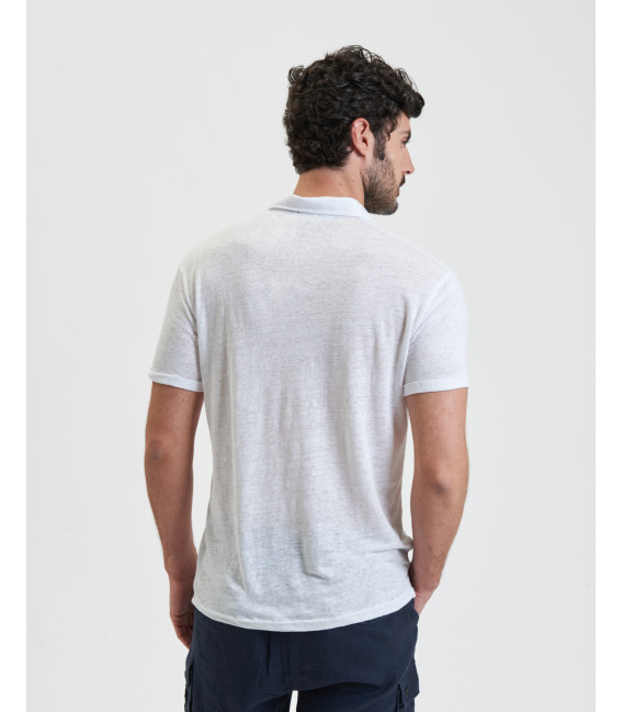 Polo in jersey di lino
