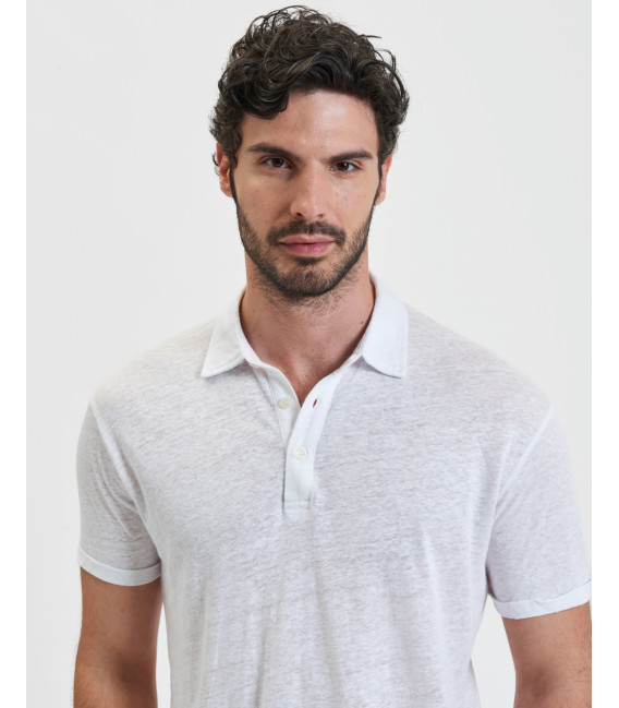 Polo in jersey di lino