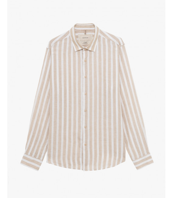 Camicia a righe in lino
