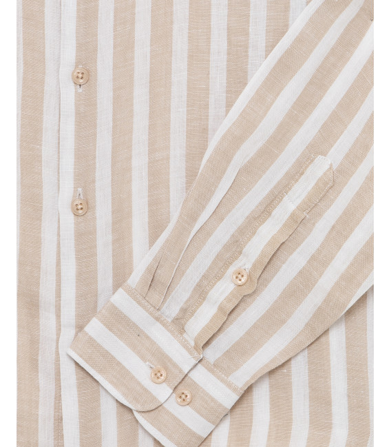 Camicia a righe in lino
