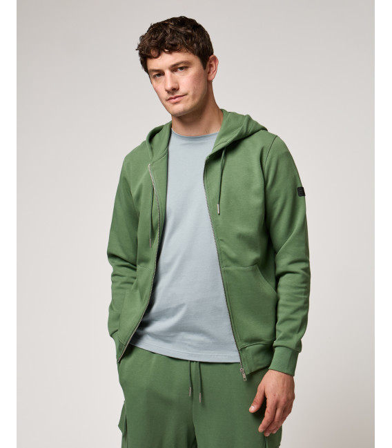 Felpa con zip e cappuccio