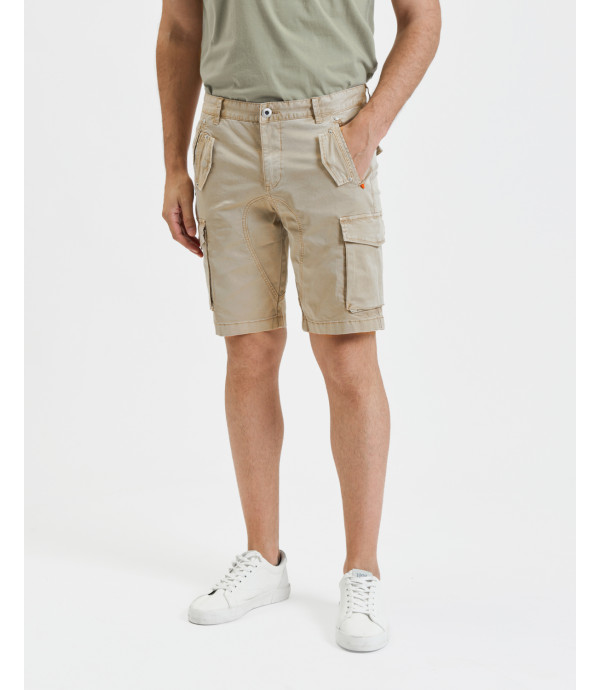 Regular fit bermuda cargo trousers