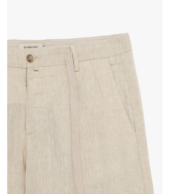 Bermuda in lino con laccio