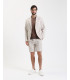 Striped bermuda shorts with drawstrings