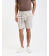 Striped bermuda shorts with drawstrings