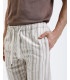 Striped bermuda shorts with drawstrings