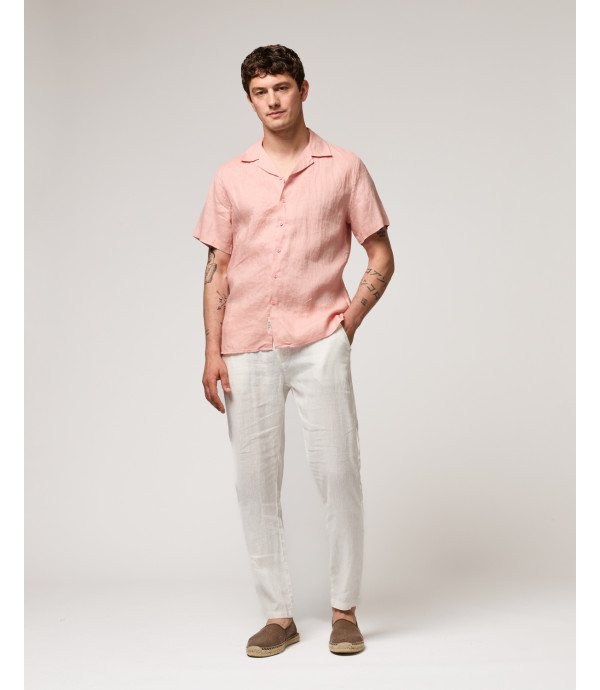 Camicia a maniche corte in lino