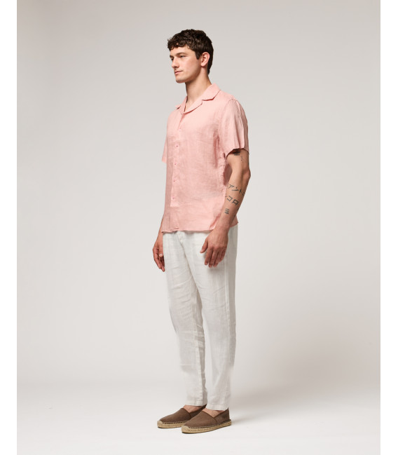 Camicia a maniche corte in lino