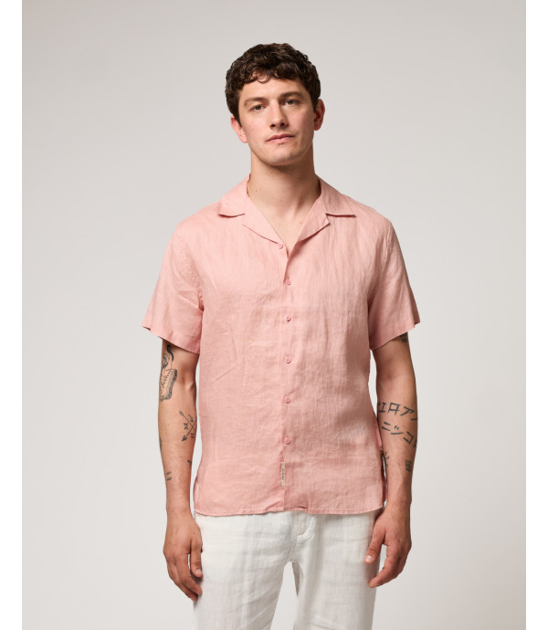 Camicia a maniche corte in lino
