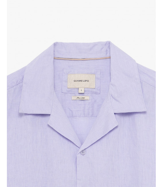 Camicia a maniche corte in lino