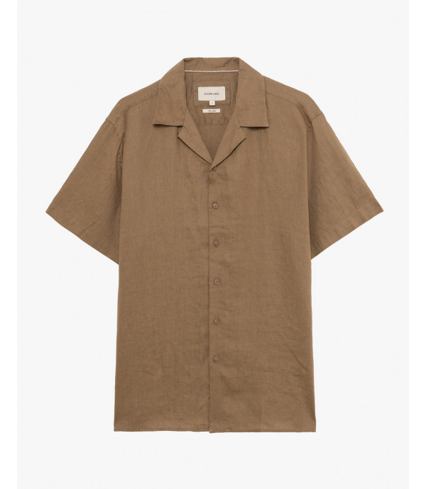 Camicia a maniche corte in lino