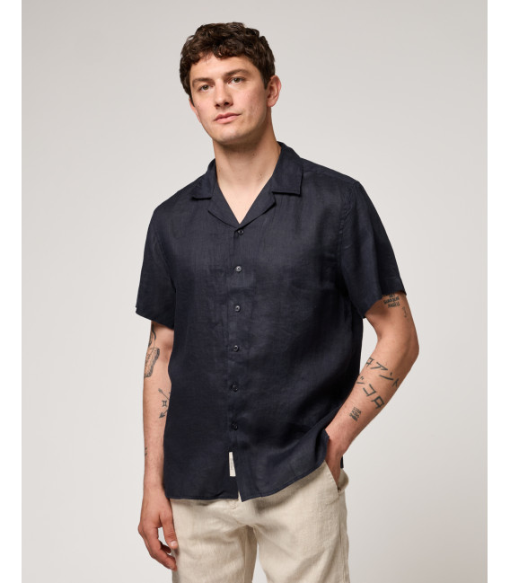 Camicia a maniche corte in lino