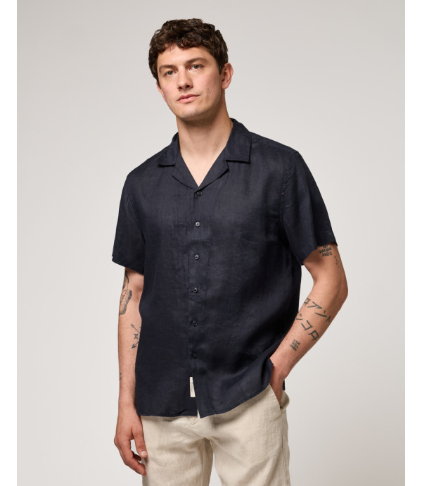 Camicia a maniche corte in lino