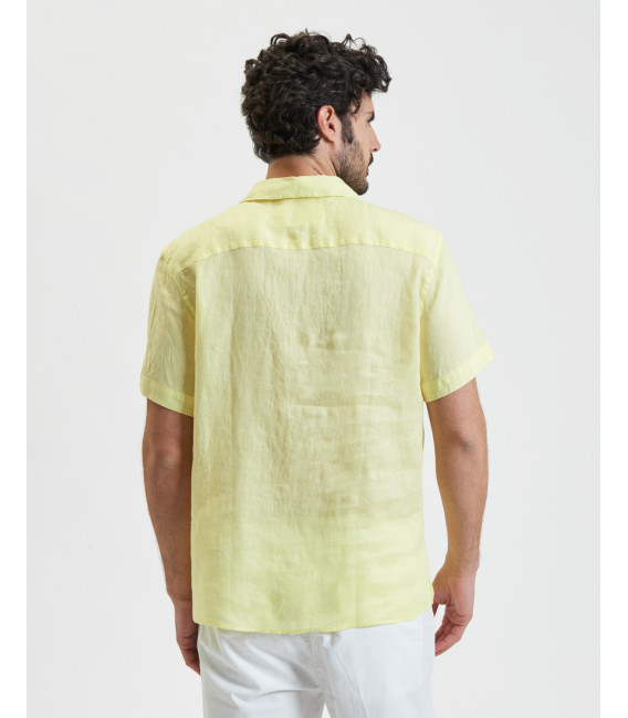 Camicia a maniche corte in lino