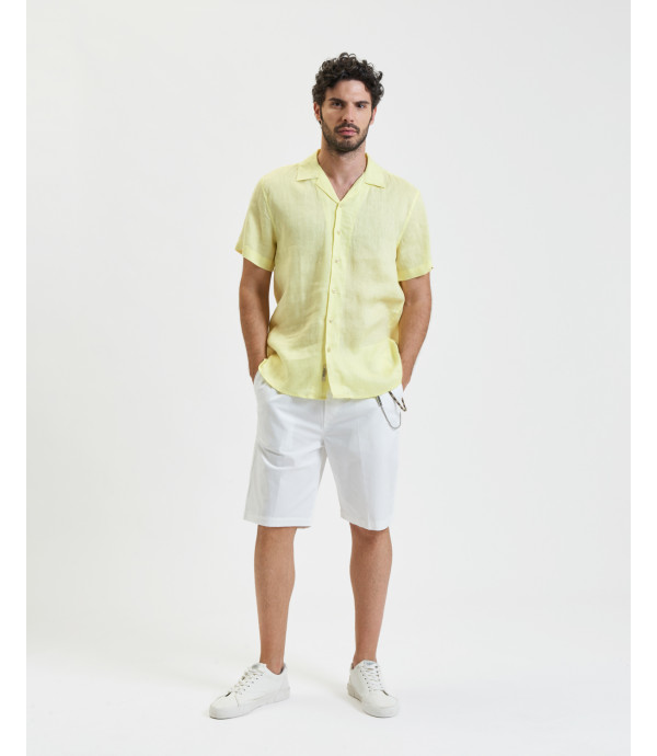 Camicia a maniche corte in lino