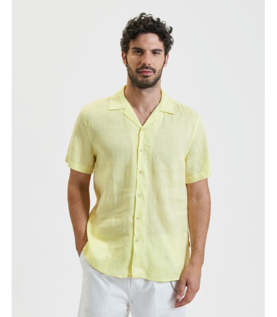 Camicia a maniche corte in lino