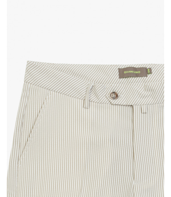 Striped bermuda shorts