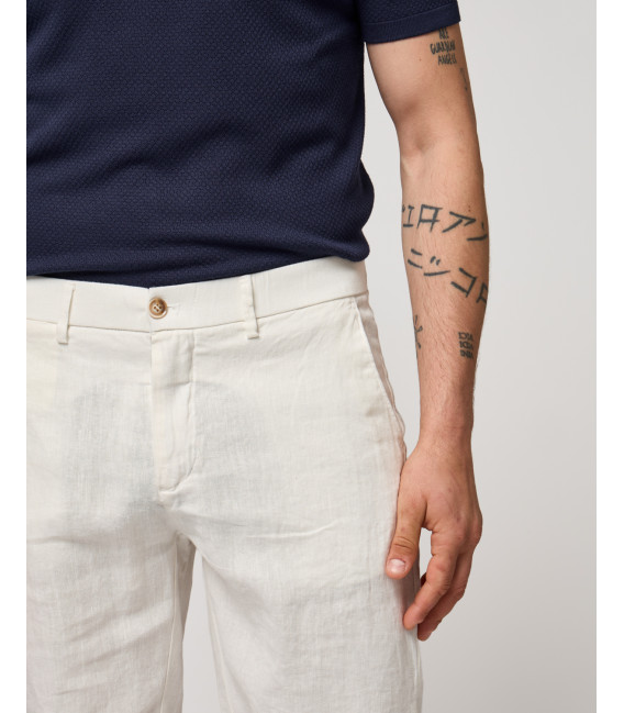 Bermuda chinos in lino