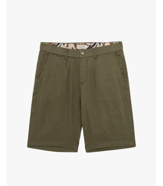 Bermuda chinos in lino