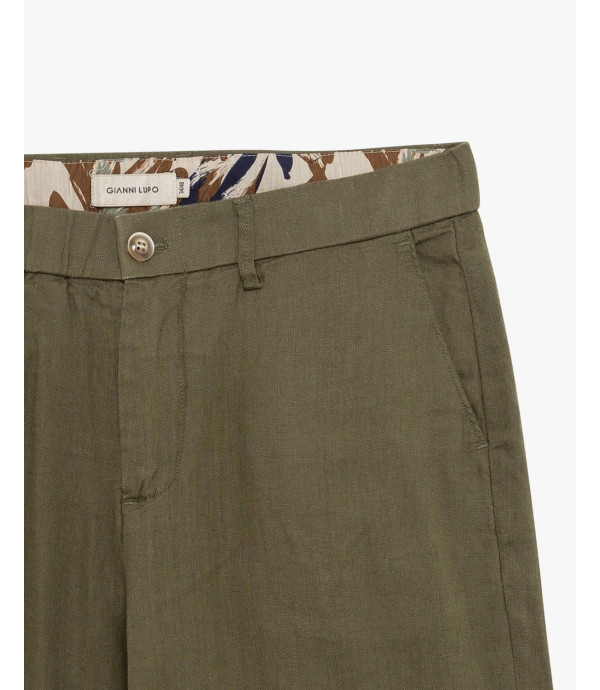 Bermuda chinos in lino