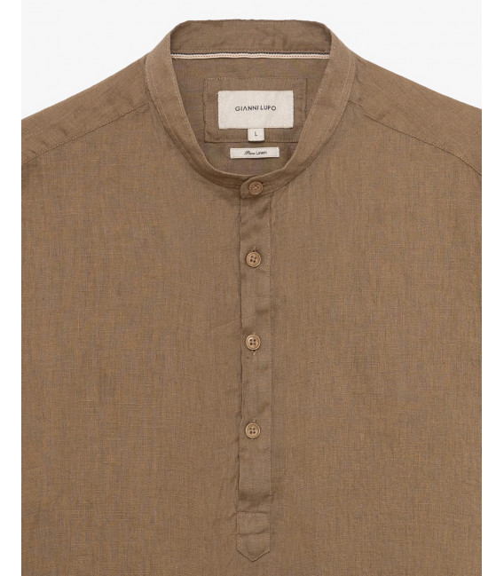 Camicia serafino in lino