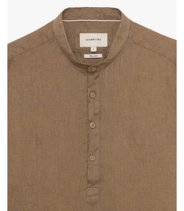 Camicia serafino in lino