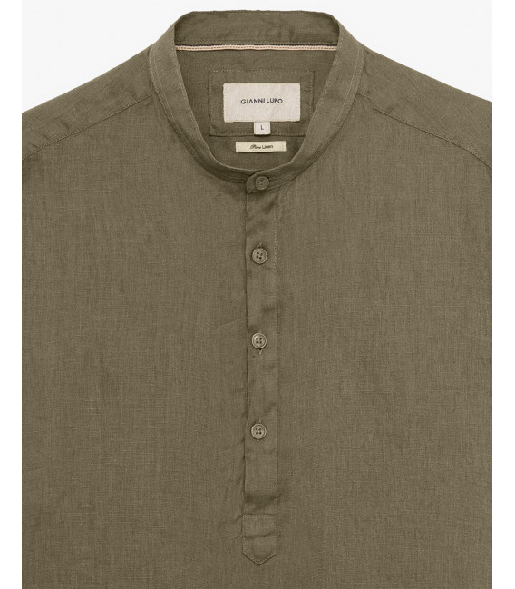 Camicia serafino in lino