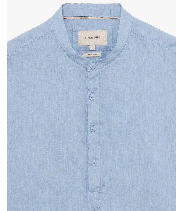 Camicia serafino in lino
