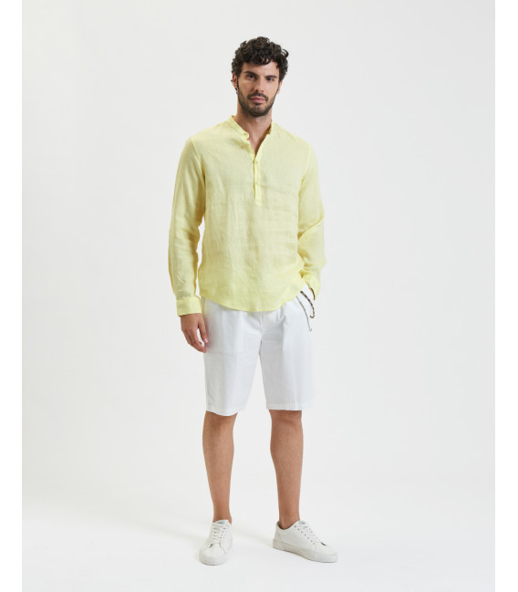 Camicia serafino in lino