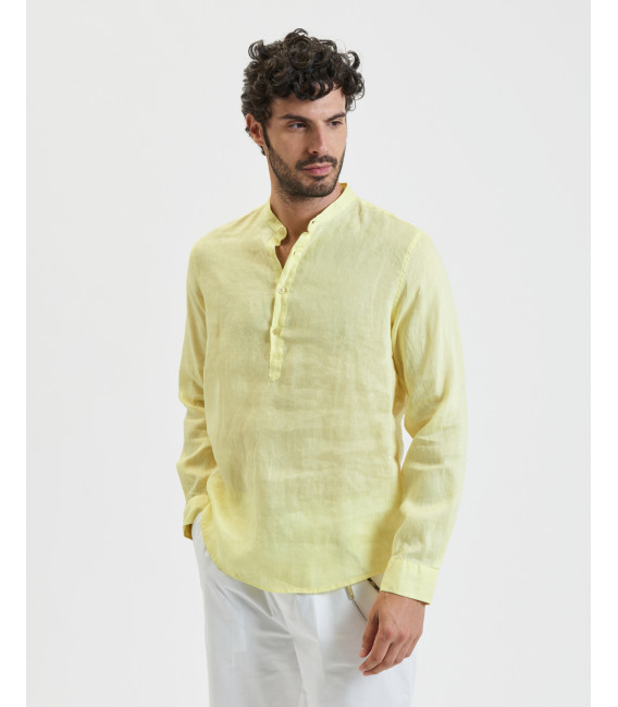 Camicia serafino in lino