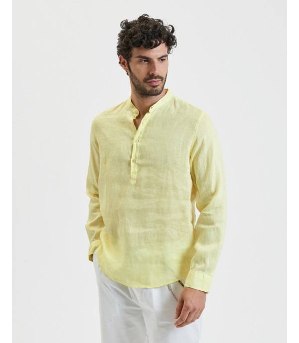 Camicia serafino in lino
