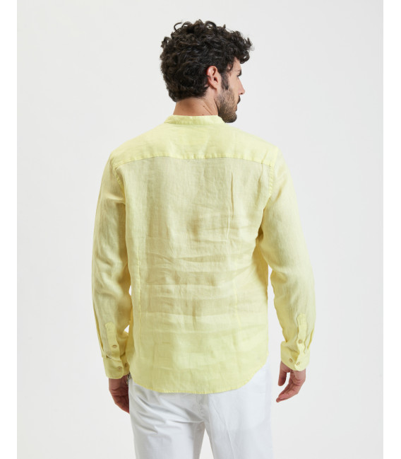 Camicia serafino in lino