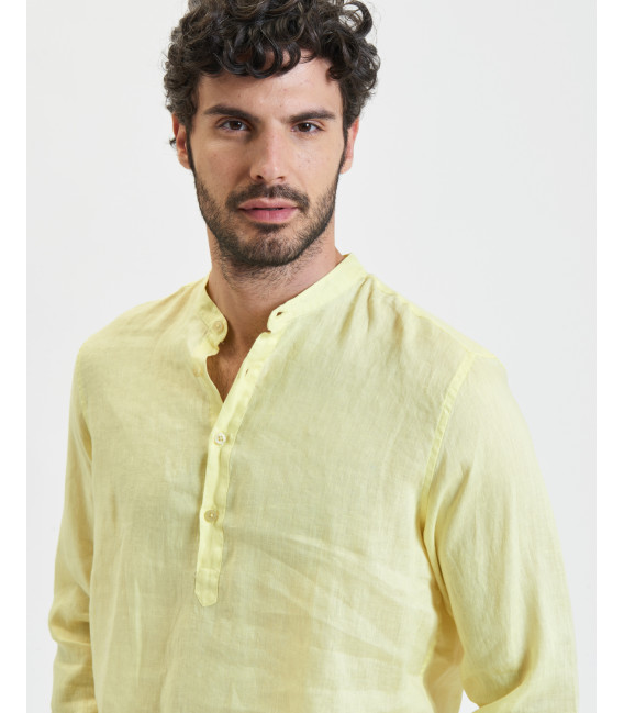 Camicia serafino in lino