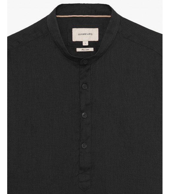 Camicia serafino in lino