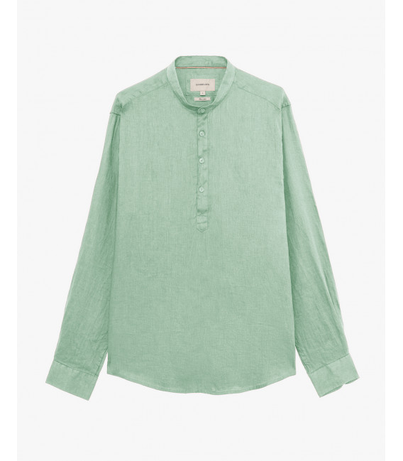 Camicia serafino in lino