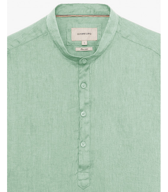 Camicia serafino in lino