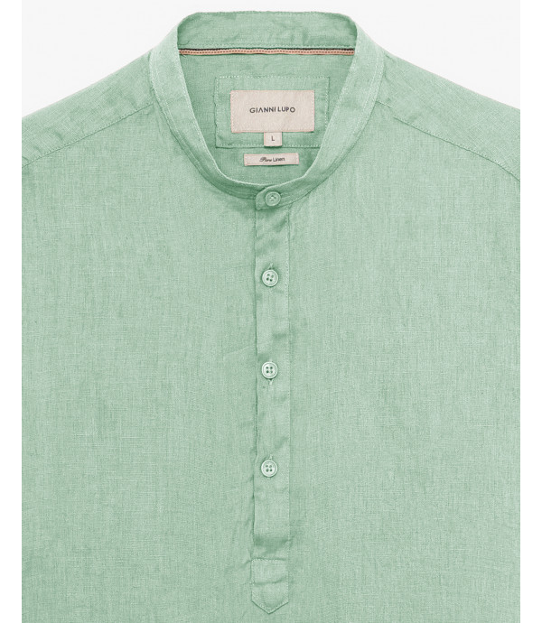 Camicia serafino in lino