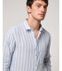 Camicia a righe in lino