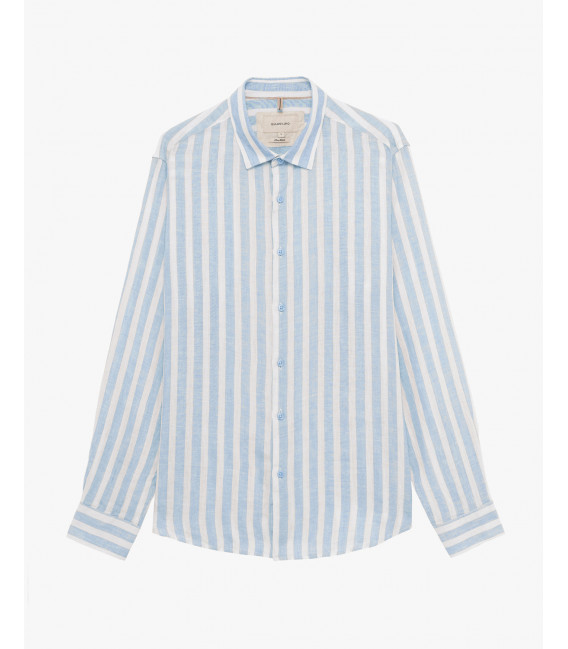 Camicia a righe in lino