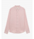 Mandarin collar linen shirt