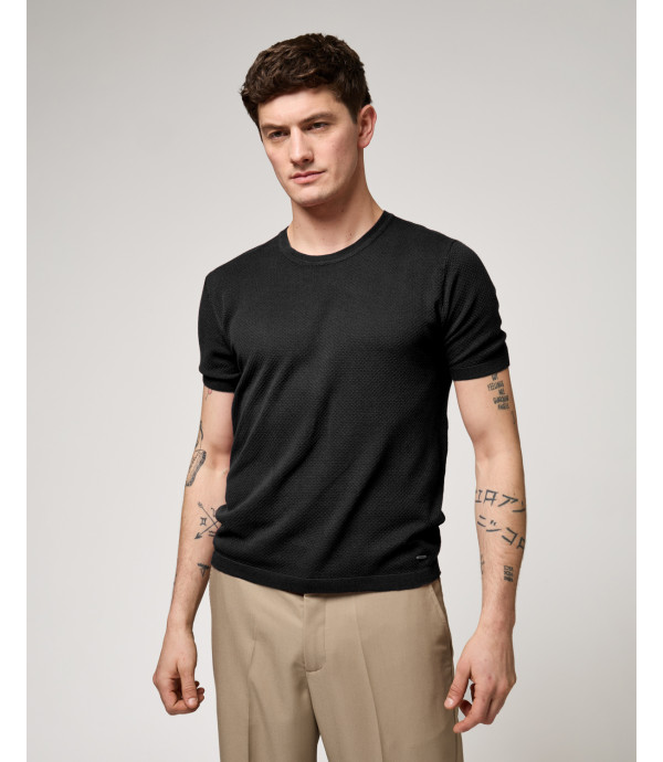 T-shirt in maglia texturizzata