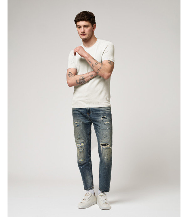 T-shirt in maglia texturizzata